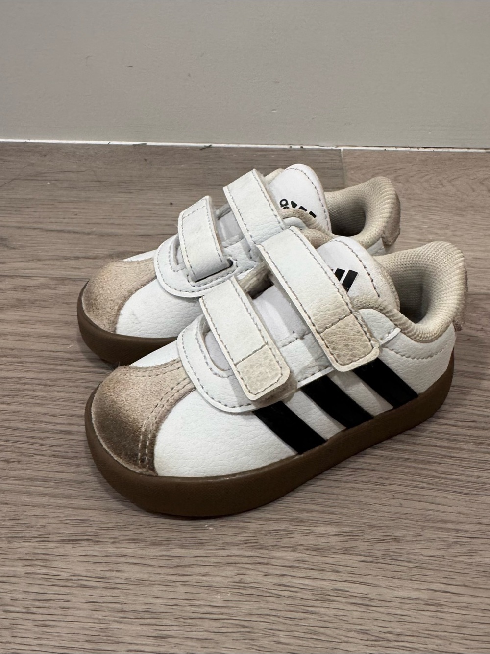 Adidas White Velcro Sneakers Toddler Size 5
